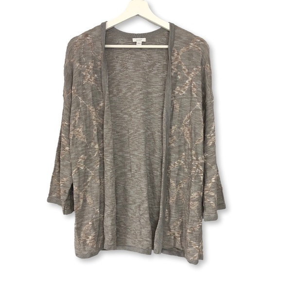 J Jill Pure Jill Gray Open Front Cardigan Sweater Size S - Picture 1 of 11